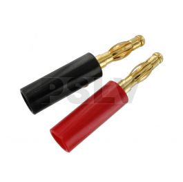 Q-C-0014  Quantum 4.0 mm Gold Plated Solderless Connector Red and Black  